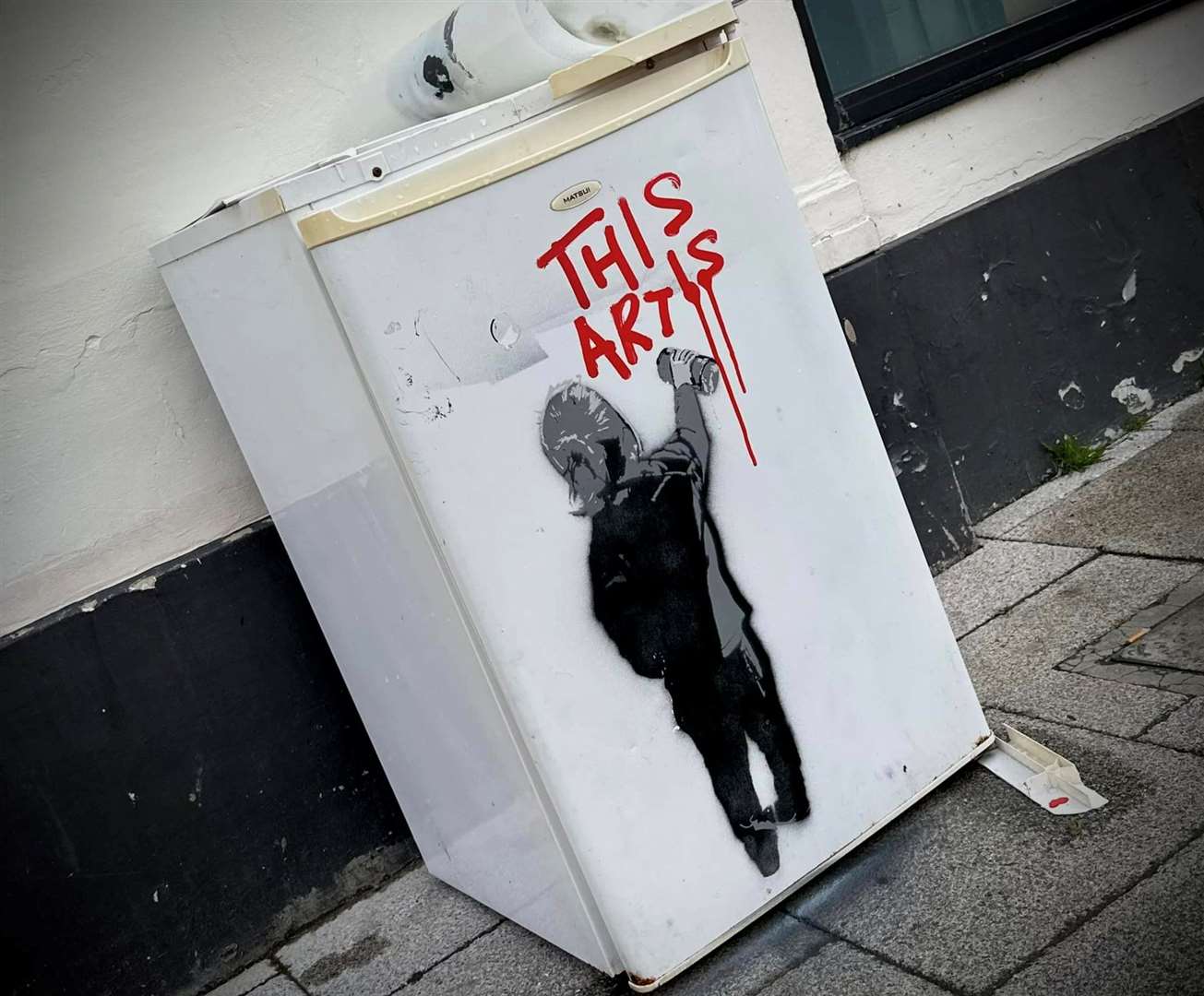 The fridge on Bank Street, Herne Bay, was removed within 12 hours from when he painted it. Picture: Nick Shaker