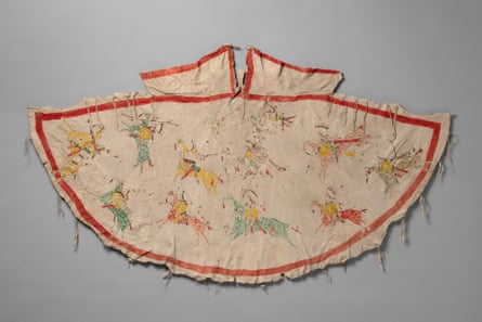 cloth with images of people riding animals