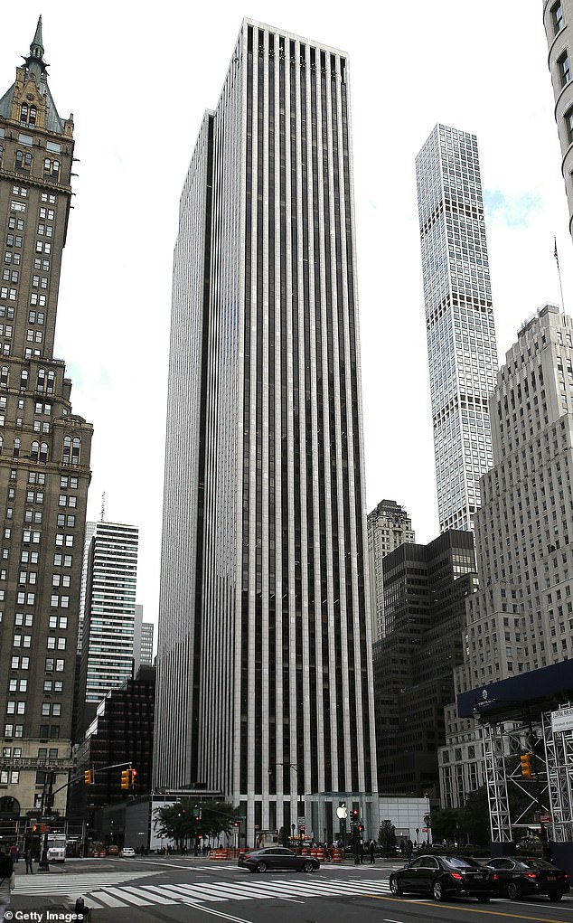 The princess helped Donald Trump broker the $800m purchase of the prestigious General Motors building in Manhattan, pictured