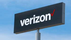 Verizon Wireless sign and trademark logo.