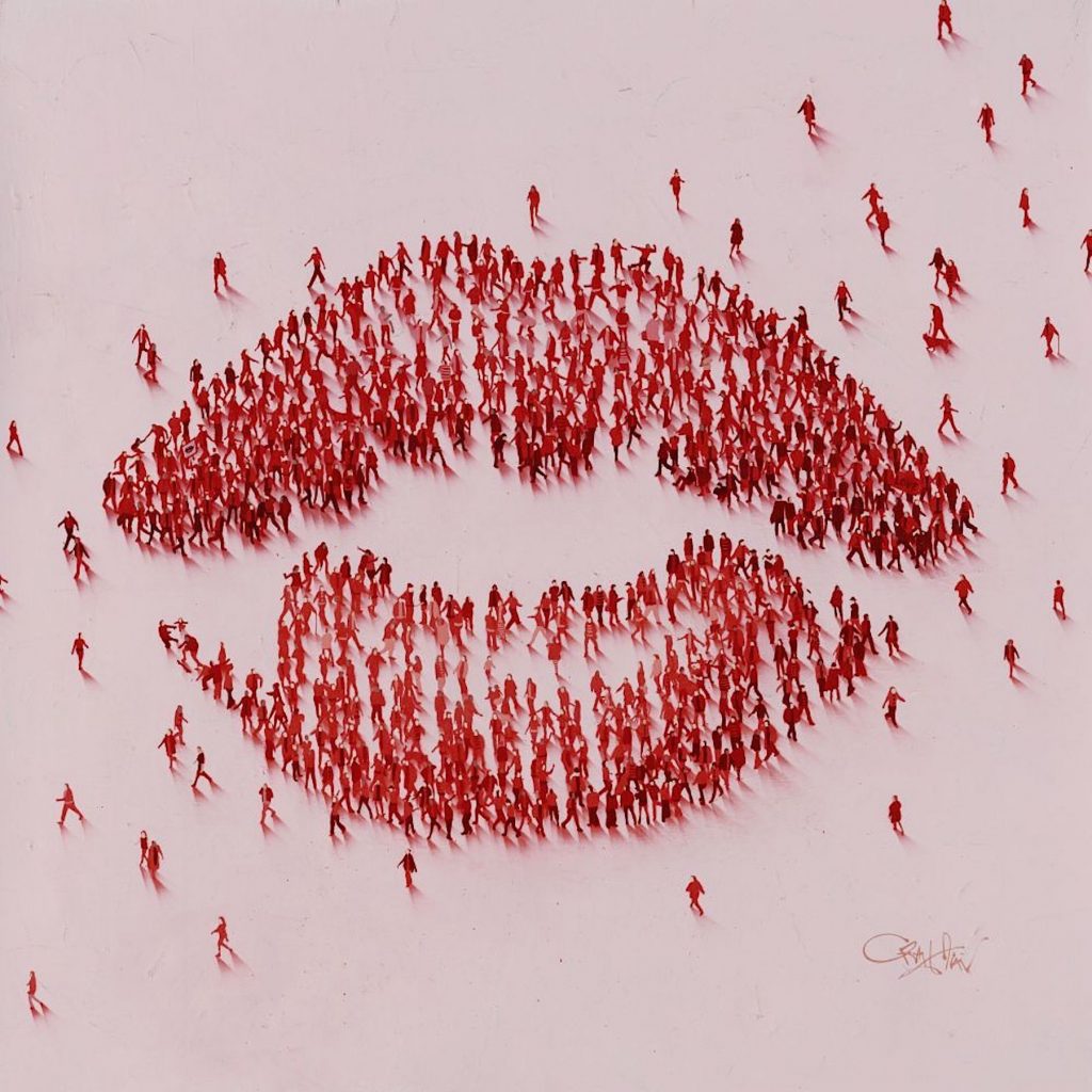 Craig Alan, Everyone Loves a Kiss (2022). Courtesy of the White Room Gallery, Bridgehampton.