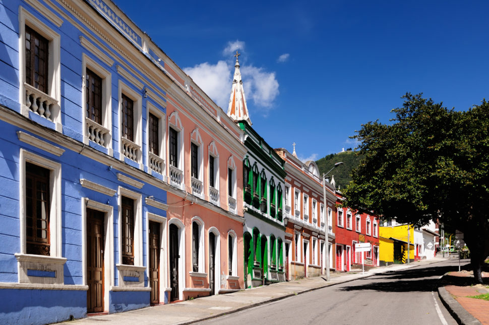 colorful buildings in Bogota Colombia