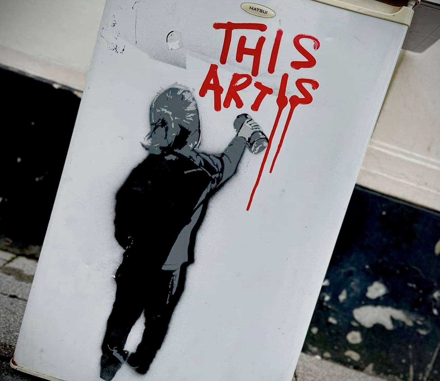A Herne Bay man was inspired by the Margate Banksy to deal with fly-tipping. Picture: Nick Shaker