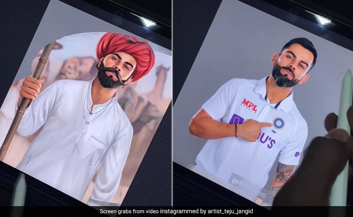 Watch: Artist Imagines Virat Kohli In Rajasthani Look, Fans Amazed