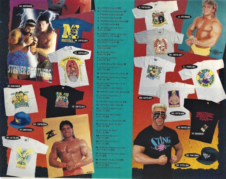 An early '90 WCW merchandise catalog.