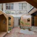 Yusan Cafe / Edge Architects - Interior Photography, Facade, Windows, Arch, Beam