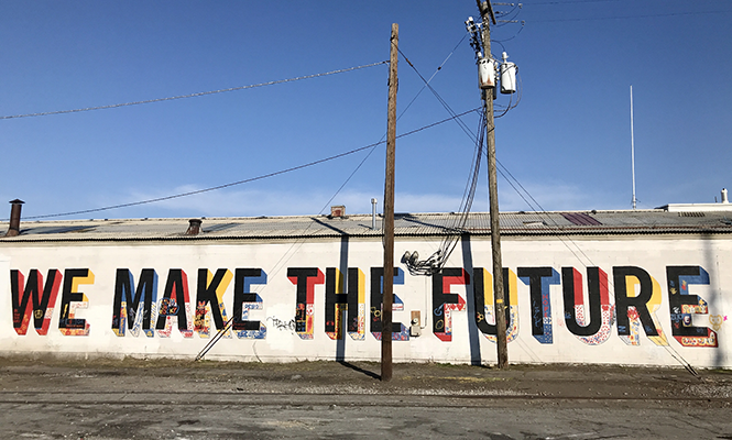 This Granary District mural faces the Volunteers for  America Youth Resource Center.