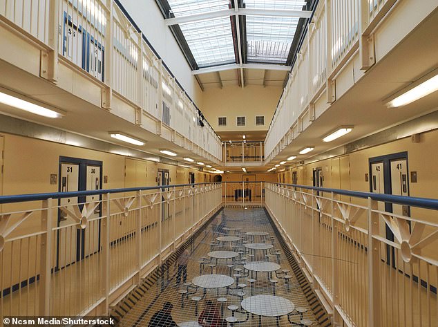 Civil servants at the Prison Service headquarters have also instructed warders to drop the phrase ‘ex-con’ for former prisoners. Pictured: HMP Bridgend