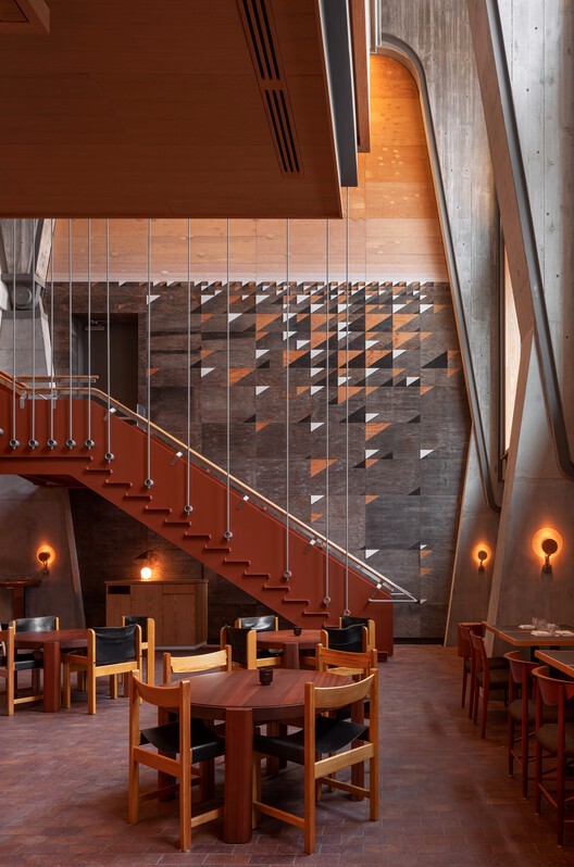 Ace Hotel Toronto / Shim-Sutcliffe Architects - Interior Photography, Wood, Table, Handrail