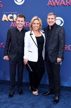 Todd Chrisley, Julie Chrisley, Chase Chrisley 53rd Annual Academy Of Country Music Awards - Arrivals, Las Vegas, USA - 15 Apr 2018