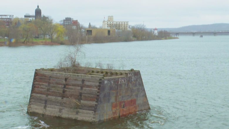 A structure in the St. John River.