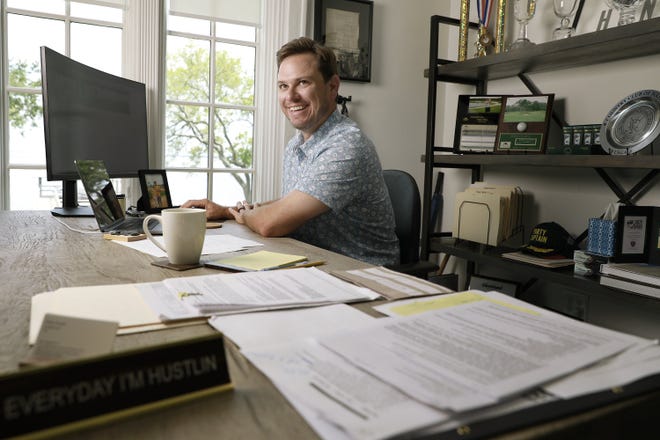 Andy Allen smiles June 14 in his office inside the historic Goodwin House in Riverside. Allen is the CEO of Corner Lot, a development company which has multiple projects in the works around the Jacksonville area.