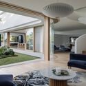 Boomerang House / Joe Adsett Architects - Interior Photography, Living Room, Table, Chair, Windows