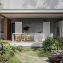 Boomerang House / Joe Adsett Architects - Exterior Photography, Chair, Facade, Garden, Patio, Windows, Courtyard