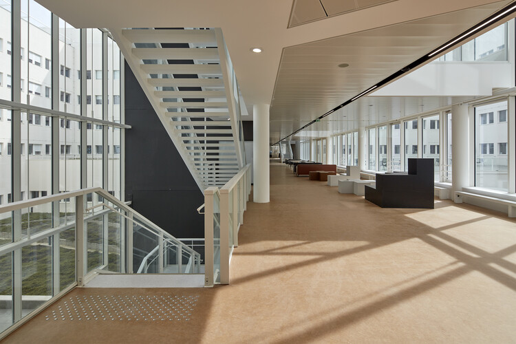 Paris-Saclay University Biology-Pharmacy-Chemistry Center / Bernard Tschumi Architects + Groupe-6 architects - Interior Photography, Stairs, Facade, Windows, Handrail