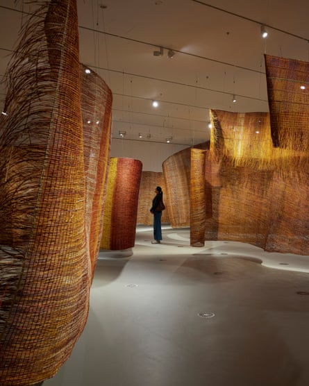 Mun-dirra, a collaborative work by artists from the Maningrida Arts Centre.