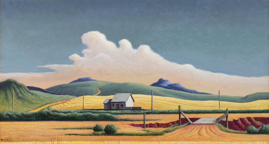 A landscape painting by Thomas Hart Benton