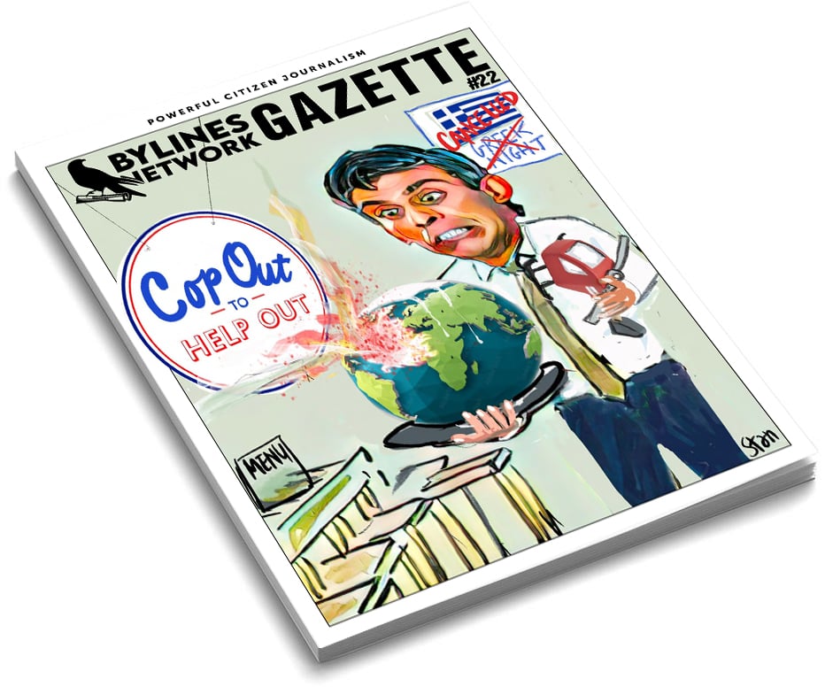 Mockup of gazette cover