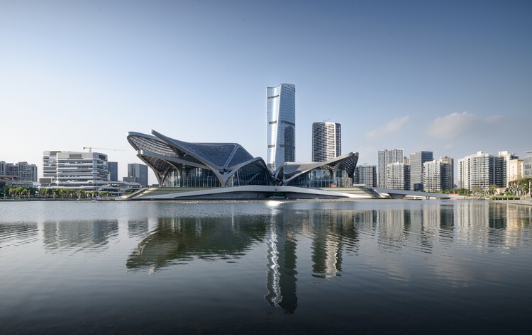 Zhuhai Jinwan Civic Art Center / Zaha Hadid Architects - Exterior Photography, Waterfront, Cityscape