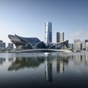 Zhuhai Jinwan Civic Art Center / Zaha Hadid Architects - Exterior Photography, Waterfront, Cityscape