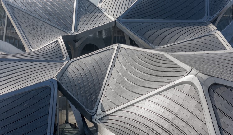 Zhuhai Jinwan Civic Art Center / Zaha Hadid Architects - Interior Photography, Stairs, Facade, Steel