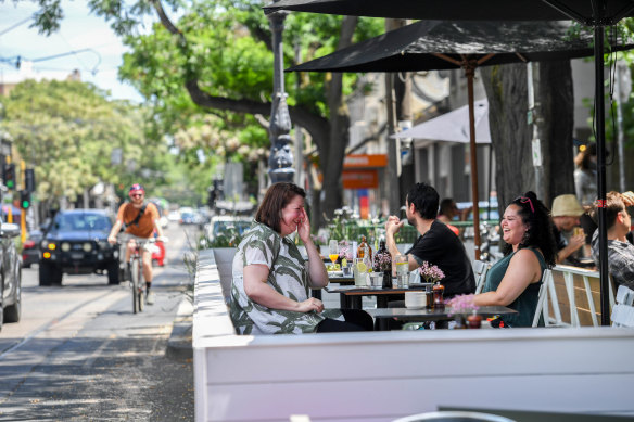 Parklets, such as this one on Gertrude Street were originally temporary measures - have they essentially transferred the use of public land into private hands?