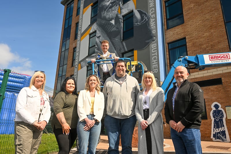 Pictured at the launch with Lord Mayor are Sharon Traynor, Radius Housing; Lisa Hull, Northern Ireland Housing Executive; Tammy Rountree, Connswater; Gordon Crozier, Apex Housing; Jennifer Cuthbert, Radius Housing; and Jonathan McAlpin, East Belfast Enterprise