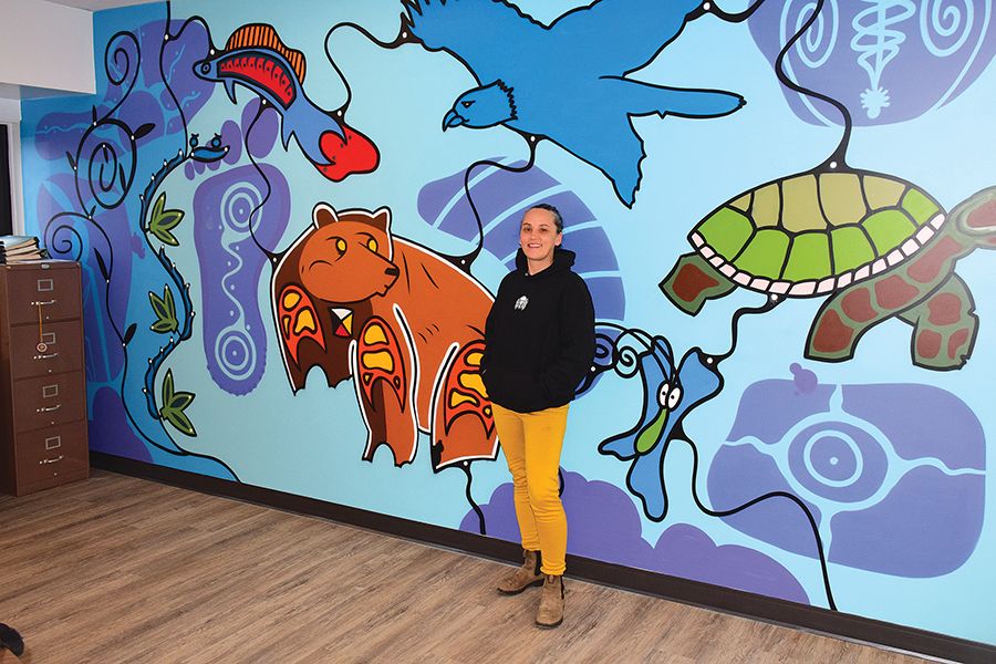Renowned Native artist painted murals at ELSS