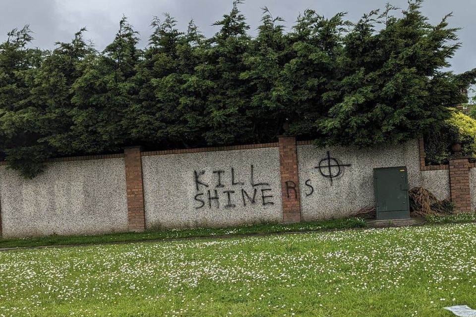 Waterford City and County Council said it received reports of graffiti in the Grange Manor area of Waterford on Tuesday evening, May 14. Pictures posted by Damien Tiernan of WLR radio